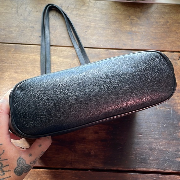 BALLY Vintage Leather Chain Strap Bucket Bag / Petite Tote, Black & Gold - Picture 7 of 17